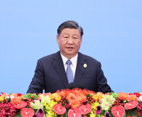 A1296801 10月18日上午，国家主席习近平在北京人民大会堂出席第三届“一带一路”国际合作高峰论坛开幕式并发表题为《建设开放包容、互联互通、共同发展的世界》的主旨演讲。.jpg